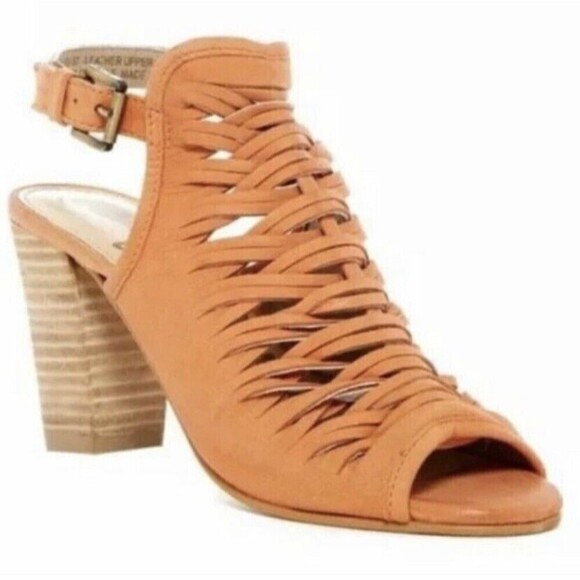 SAM Edelman Women's Holly Hell Sandals Size 6 Block Heel Holy - Picture 1 of 6